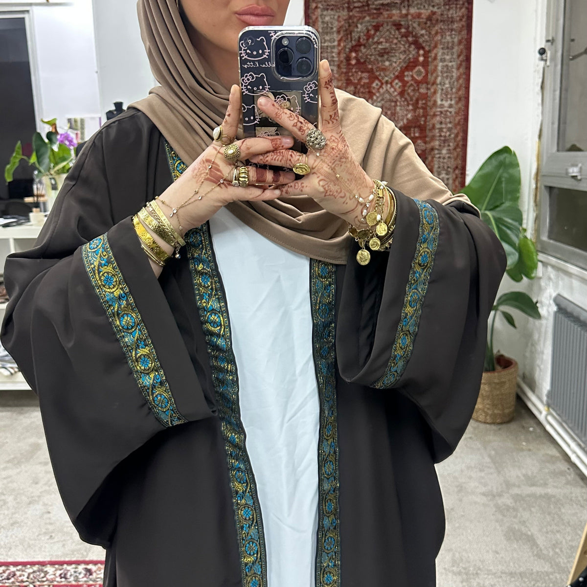 Kimono Nihed en soie de Médine à sfifa – Alsamnt – vue 3