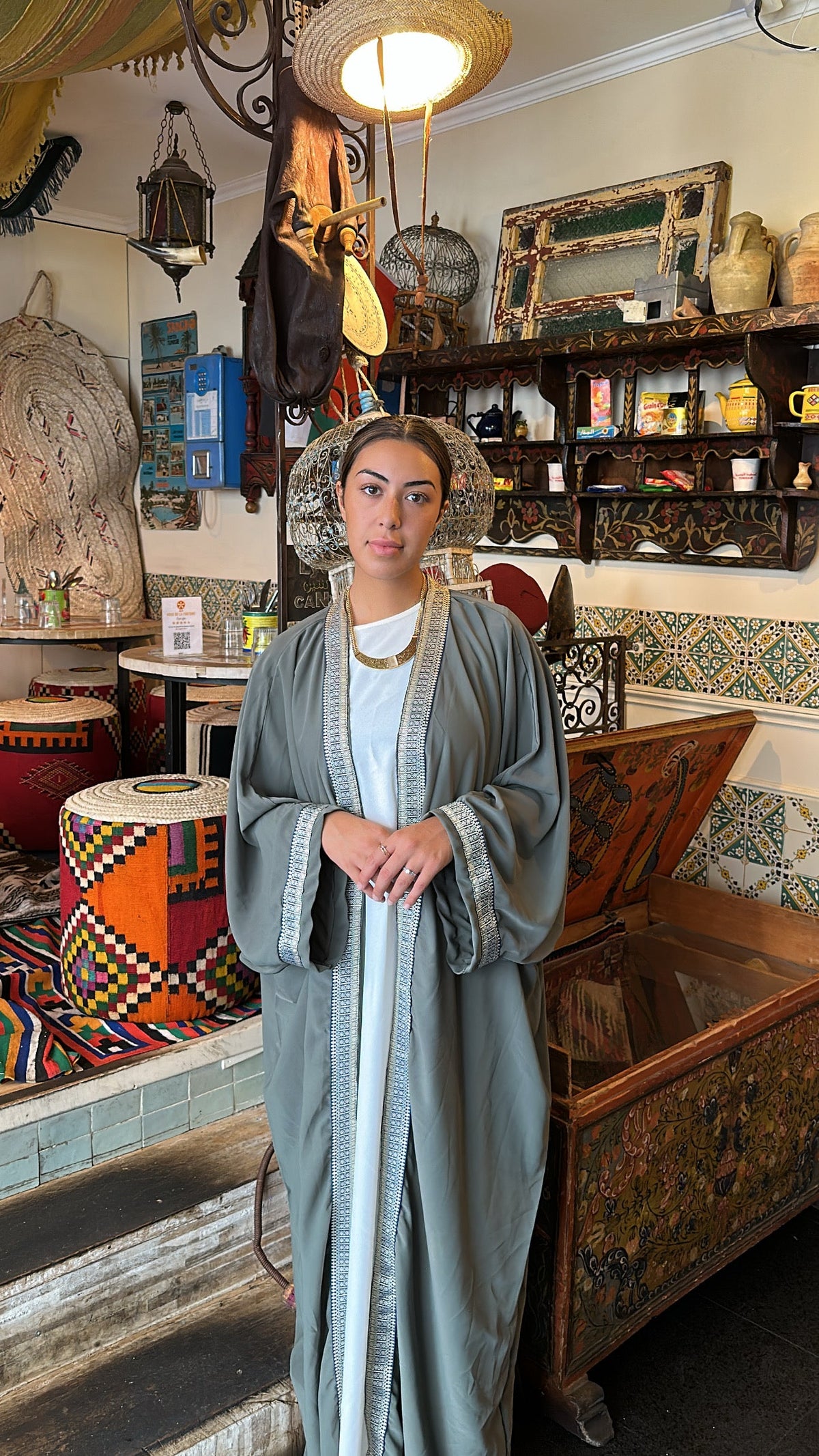 Kimono Sheida en soie de Médine à sfifa – Alsamnt