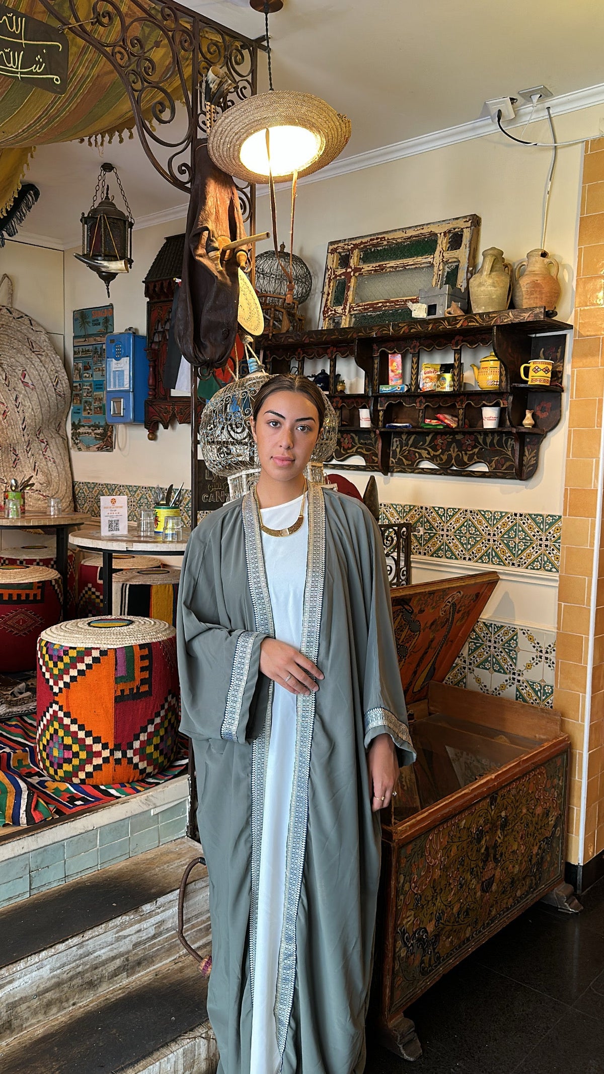 Kimono Sheida en soie de Médine à sfifa – Alsamnt – vue 2