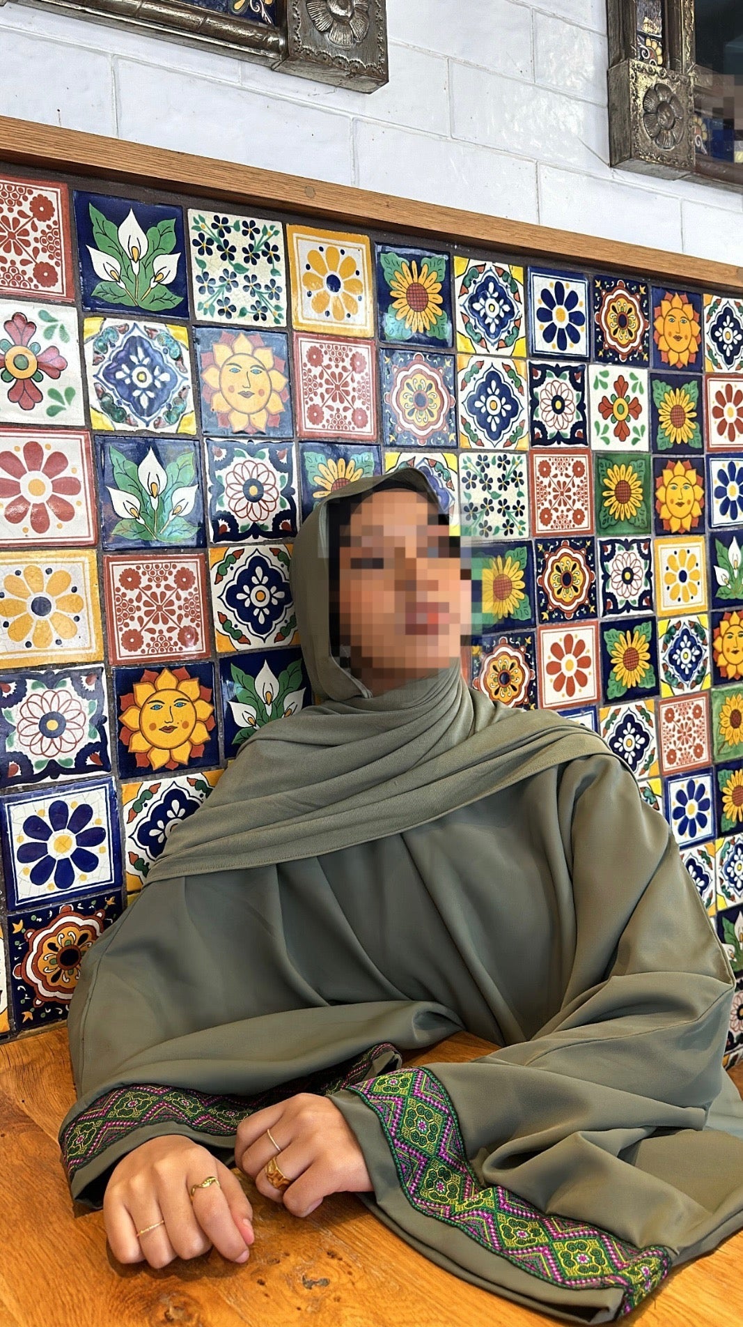 Abaya saoudienne Bodrum à sfifa marocaine – Alsamnt – vue 2