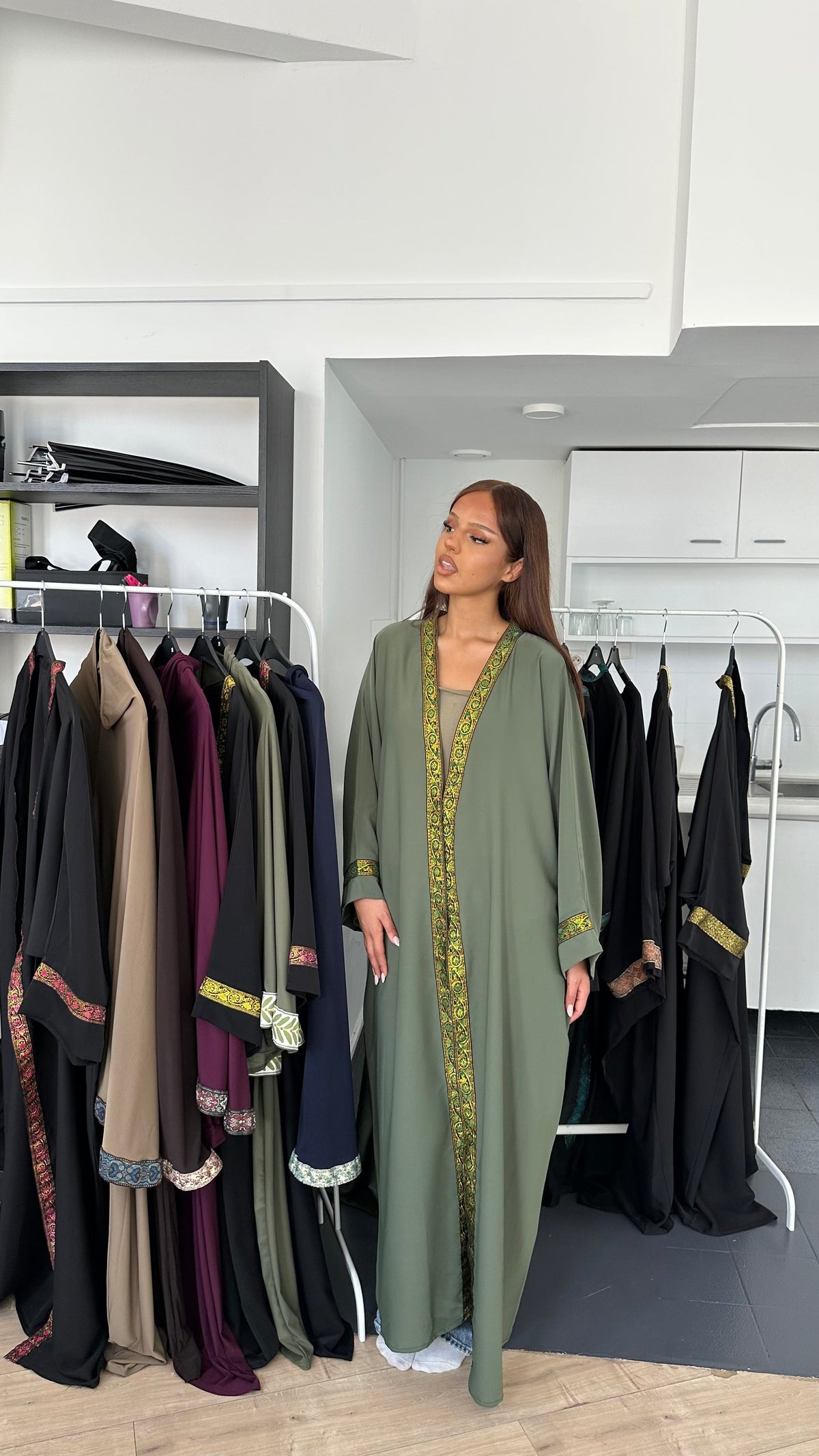 Kimono Amina en soie de Médine à sfifa – Alsamnt – vue 2
