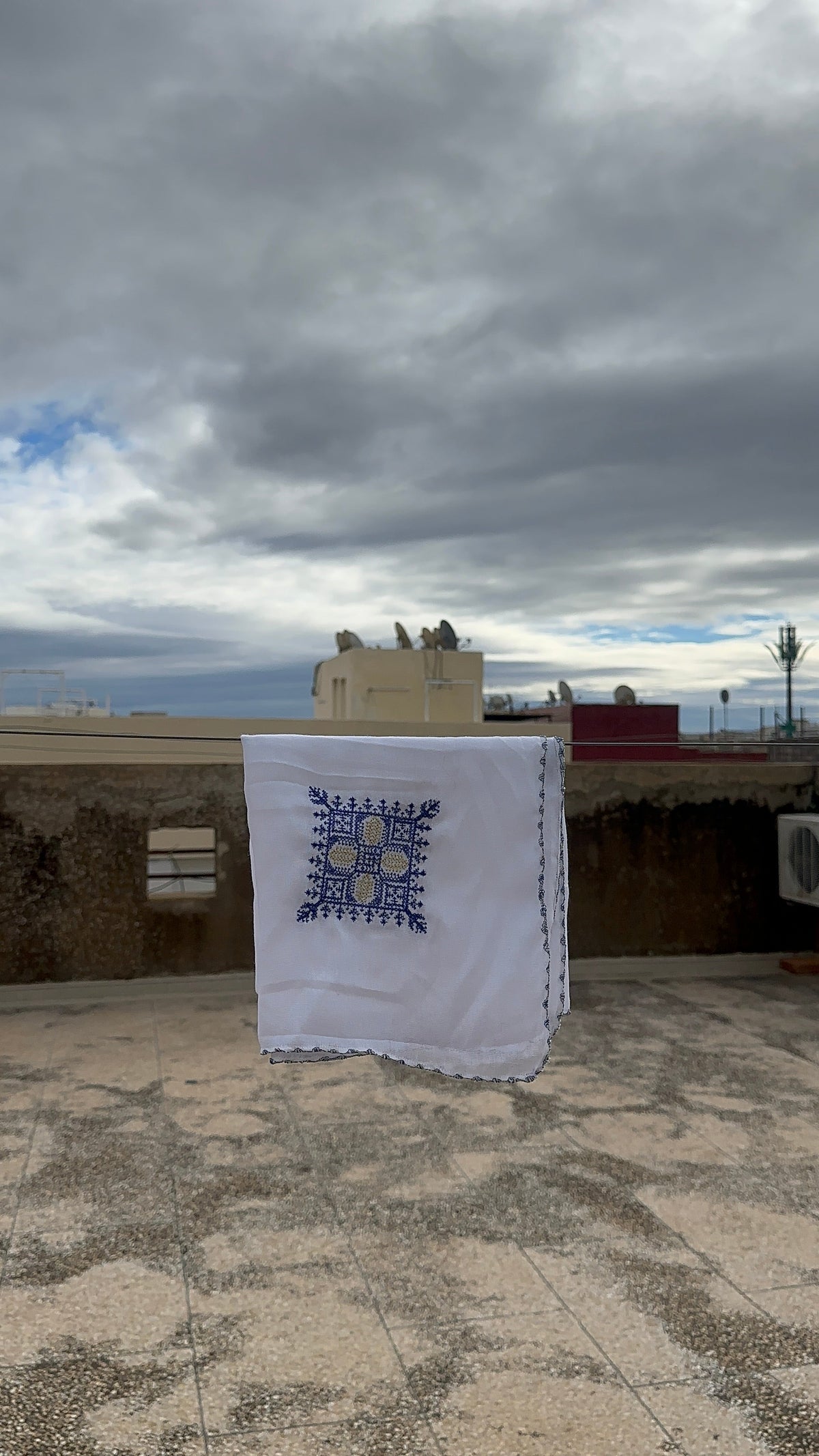 Zif Hayati bleu, foulard pour cheveux – Alsamnt