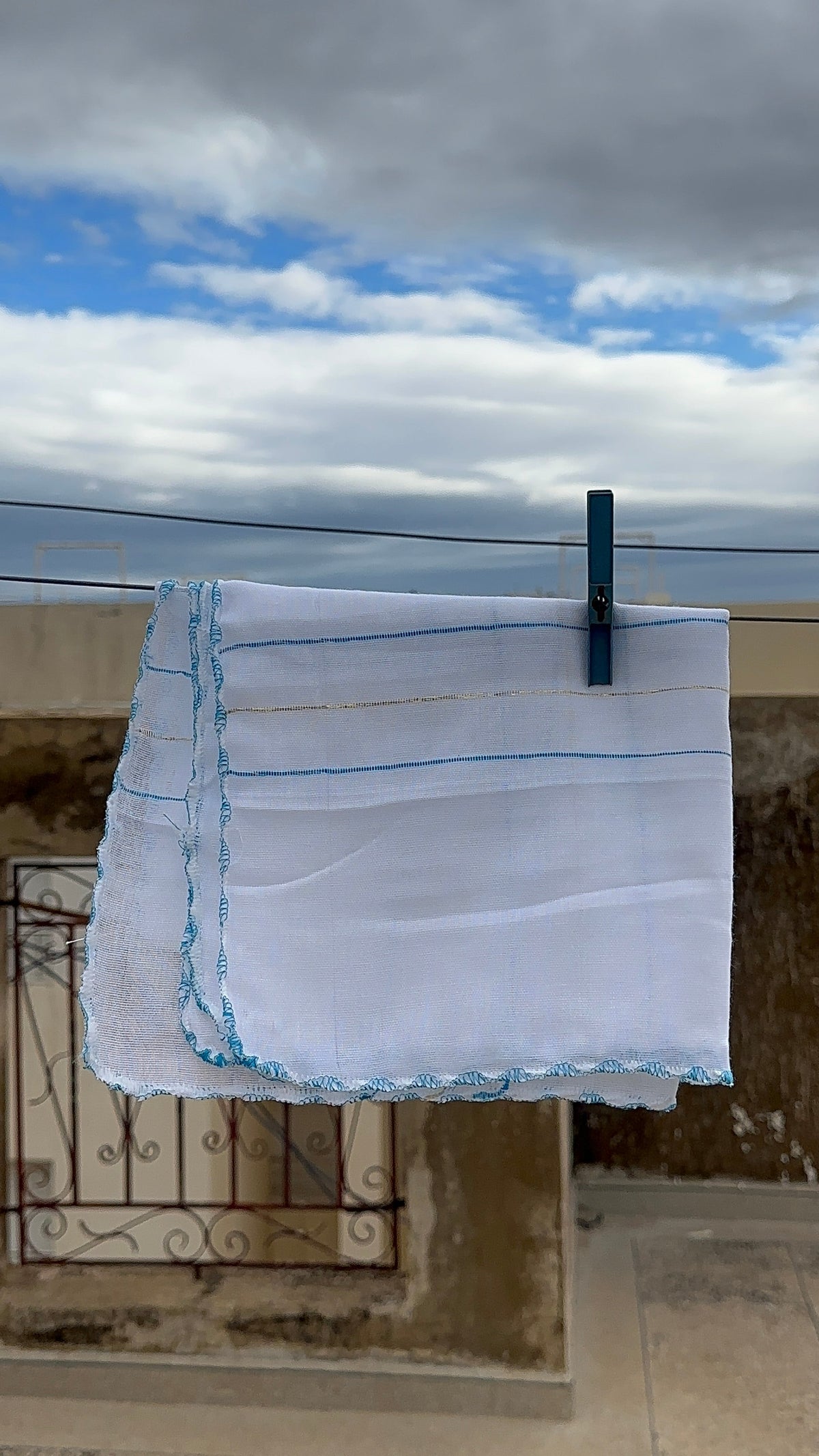 Zif Hayati bleu, foulard pour cheveux – Alsamnt – vue 2