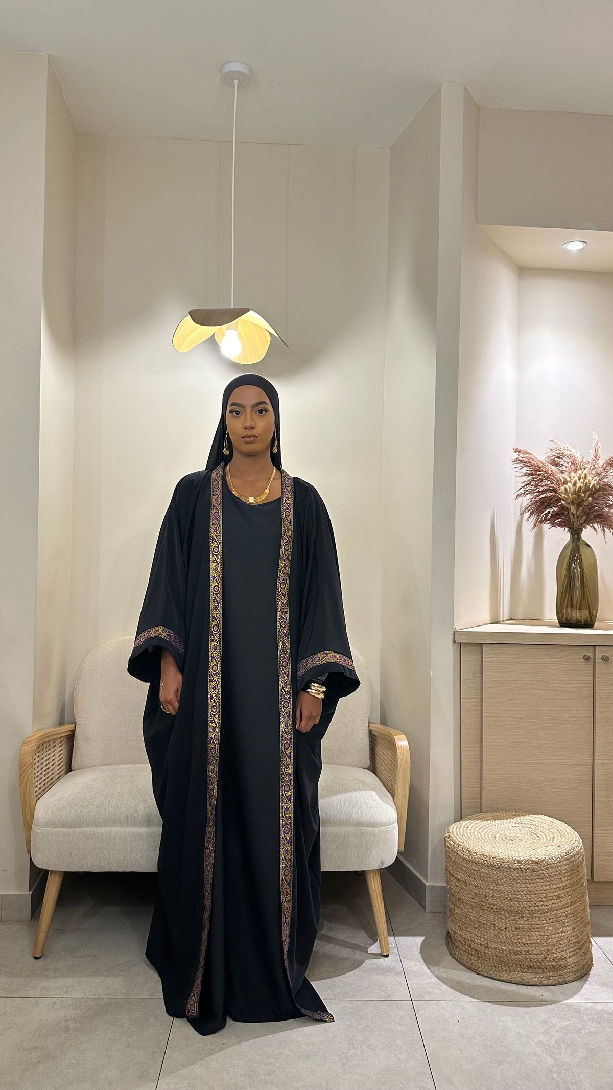 Kimono Jasmine en soie de Médine à sfifa – Alsamnt – vue 2