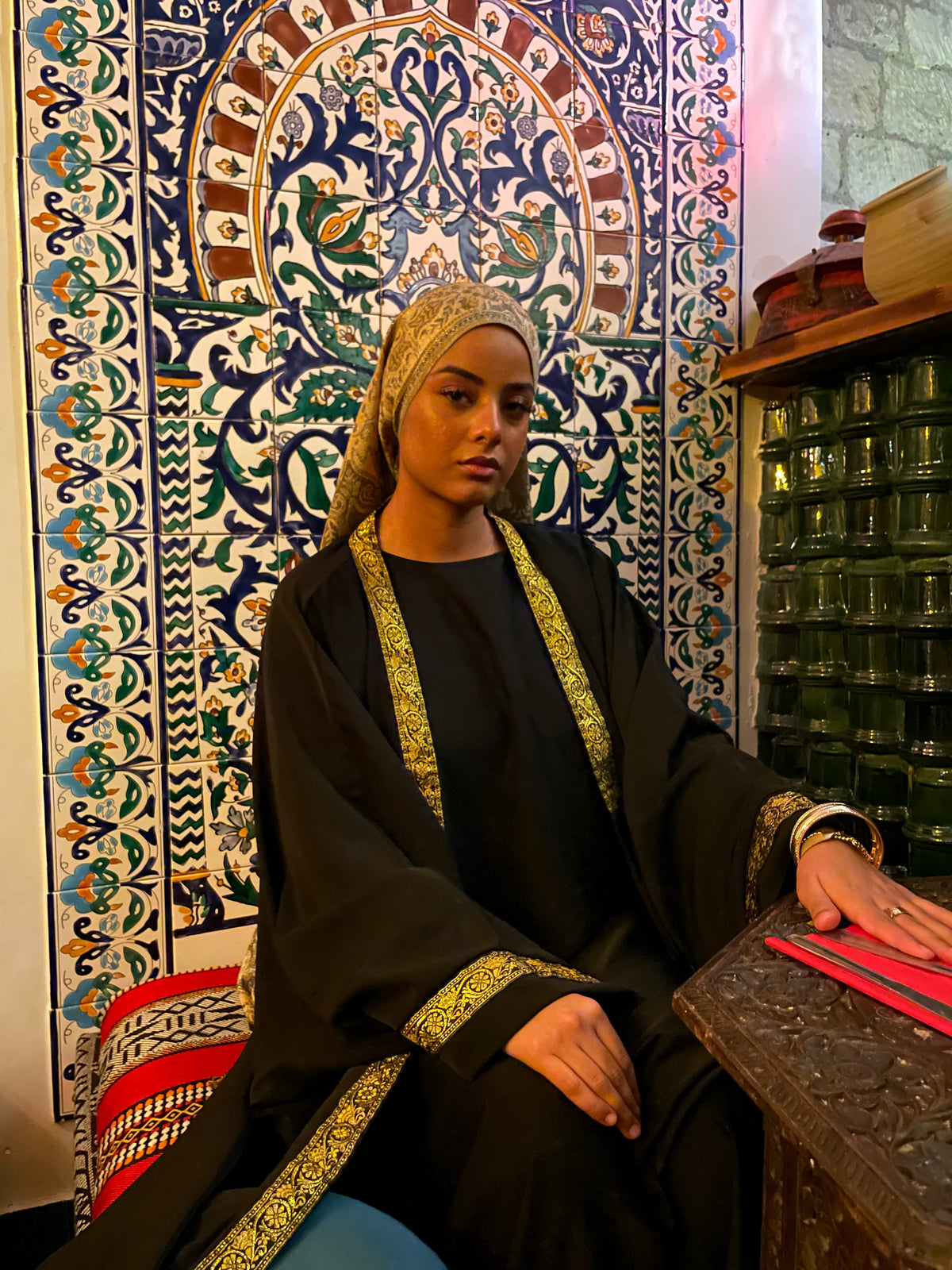 Kimono Fès en soie de Médine à sfifa – Alsamnt