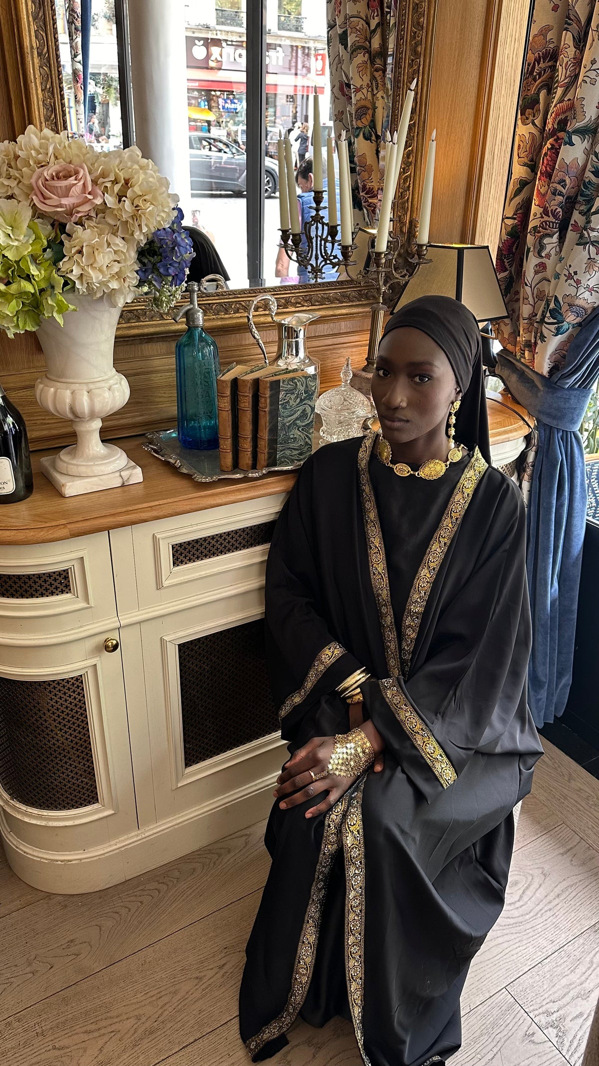 Kimono Abyad en soie de Médine à sfifa – Alsamnt