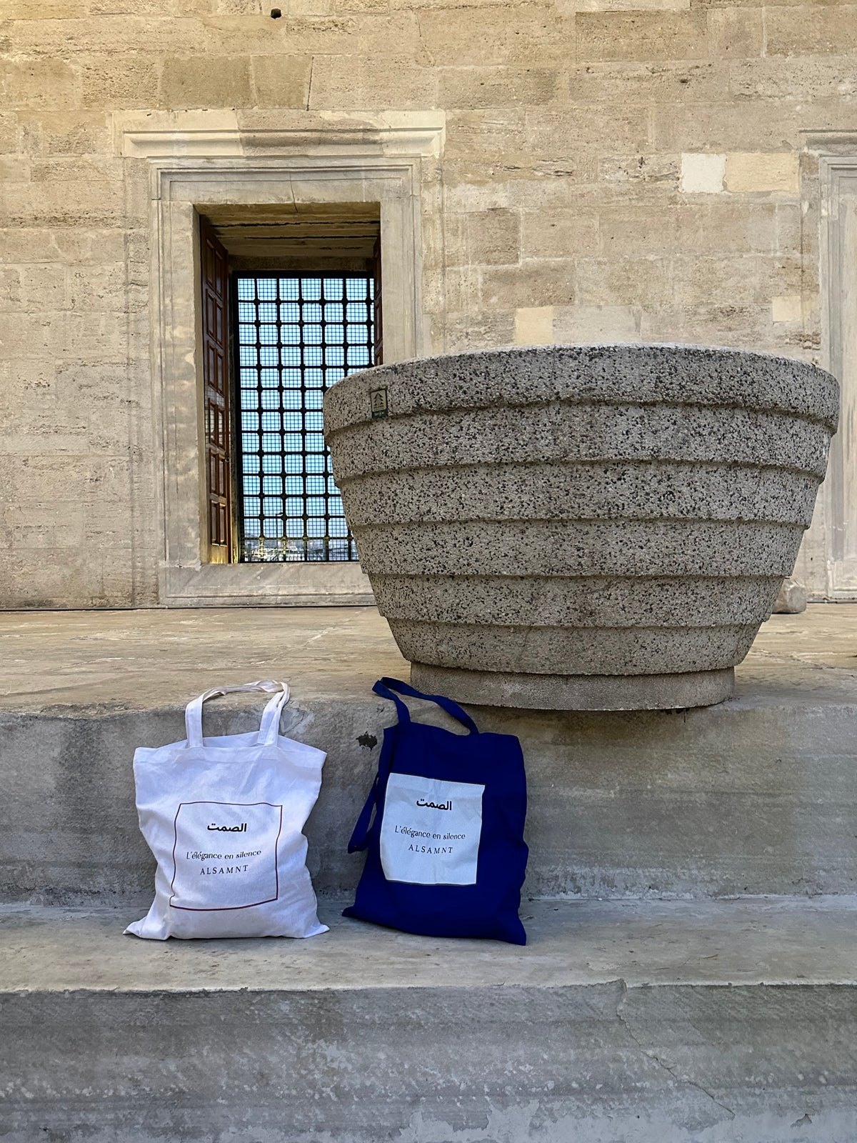 Tote Bag Bleu en coton – Alsamnt – vue 2