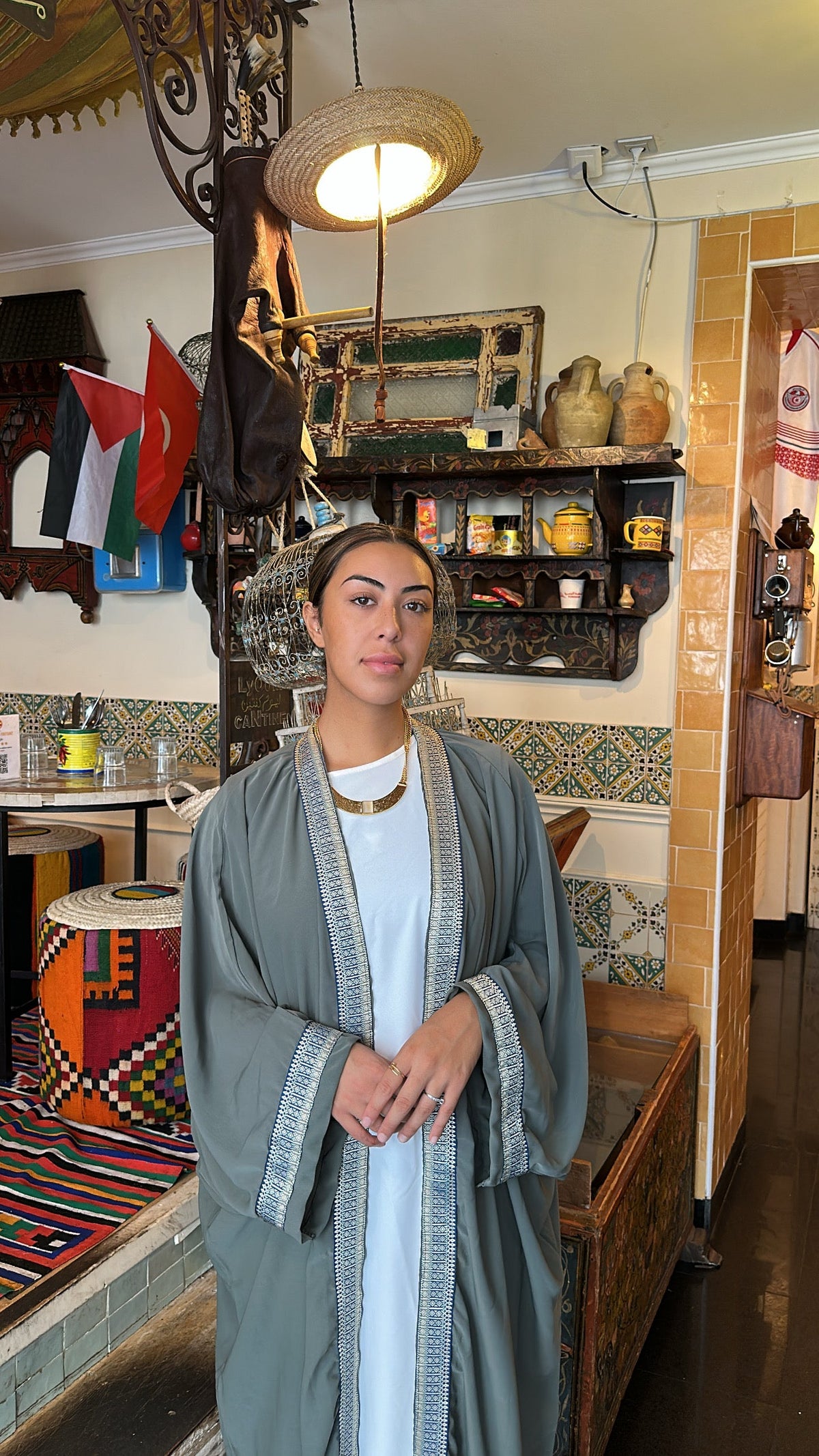 Kimono Sheida en soie de Médine à sfifa – Alsamnt – vue 4